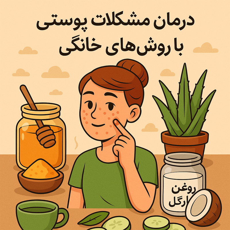 درمان مشکلات پوستی با روش های خانگی